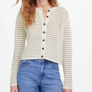 Madewell crochet cardigan sweater